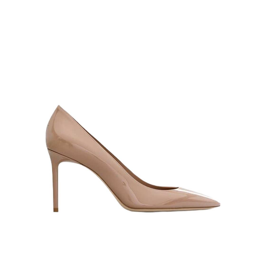 (Women) Saint Laurent Anja 'Nude Patent Leather Pumps' 4897510NP009935