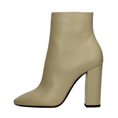 (W) Saint Laurent Ankle Boot 'Beige Leather Fashion'
