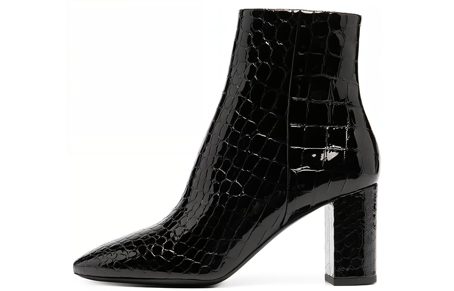 Buy (W) Saint Laurent Sepatu Boot 'Kulit Hitam Fashion' 63964210N001000