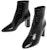 (W) Saint Laurent But Ankle 'Kulit Fesyen Hitam' 63964210N001000
