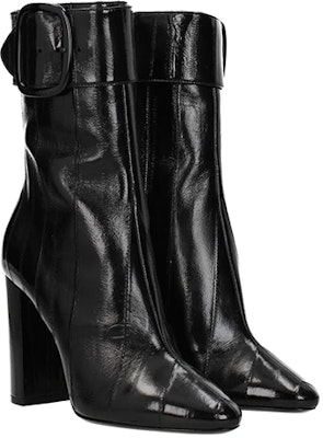 SAINT LAURENT 橡膠皮革踝靴 女款 黑色 Order SAINT LAURENT 橡膠皮革踝靴 女款 黑色