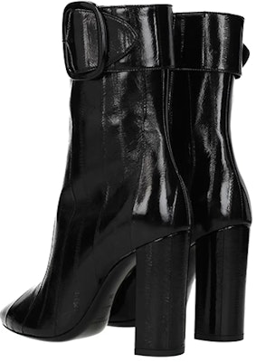 SAINT LAURENT 橡膠皮革踝靴 女款 黑色 Lookbook SAINT LAURENT 橡膠皮革踝靴 女款 黑色