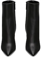 Shop SAINT LAURENT 羊皮 尖头及踝 短靴 11cm 女款 黑色