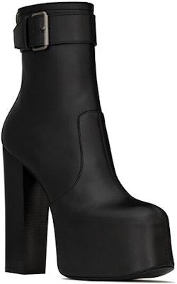 (W) Saint Laurent Sepatu Boot Ankle 'Kulit Hitam Ujung Bulat' 6876621Y8001000 Lookbook (W) Saint Laurent Sepatu Boot Ankle 'Kulit Hitam Ujung Bulat' 6876621Y8001000