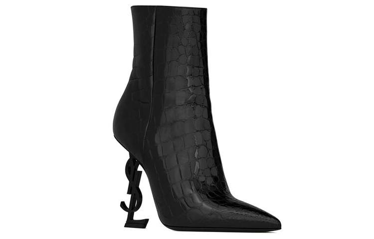 Lookbook (W) 圣罗兰黑色尖头踝靴 63959910NVV1000