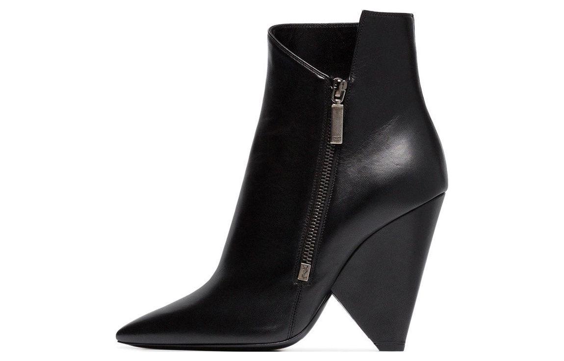 (Women) Saint Laurent Ankle Boot 'Black Shearling Zip' 5419770RR001000