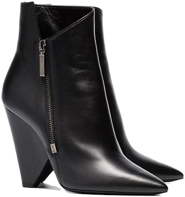 (W) Saint Laurent Sepatu Boot Pendek 'Black Shearling Zip' Hitam 5419770RR001000 Lookbook (W) Saint Laurent Sepatu Boot Pendek 'Black Shearling Zip' Hitam 5419770RR001000