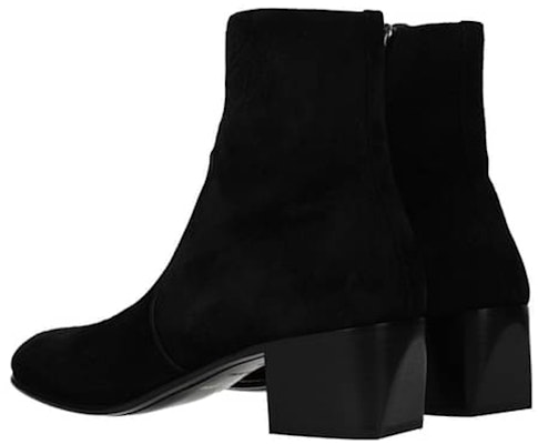 (W) Saint Laurent Sepatu Bot Tumit 'Suede Hitam' 6325020LI001000 Lookbook (W) Saint Laurent Sepatu Bot Tumit 'Suede Hitam' 6325020LI001000