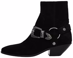 (Women) Saint Laurent Ankle Boot 'Black Suede Chunky Heel' 554725BT3001000 (Women) Saint Laurent Ankle Boot 'Black Suede Chunky Heel' 554725BT3001000