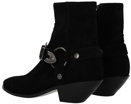 (W) Saint Laurent Sepatu Boot 'Black Suede Chunky Heel' 554725BT3001000 Lookbook (W) Saint Laurent Sepatu Boot 'Black Suede Chunky Heel' 554725BT3001000