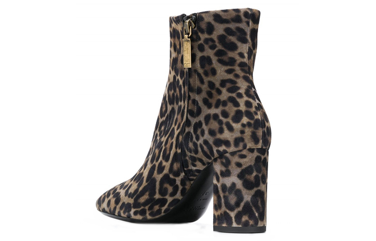 Lookbook SAINT LAURENT 皮革短靴 女款 豹紋