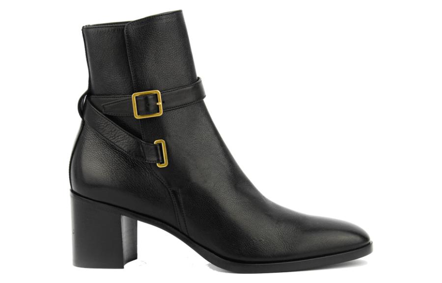 Order (W) 圣罗兰黑色尖头舒适踝靴 75594725V001000