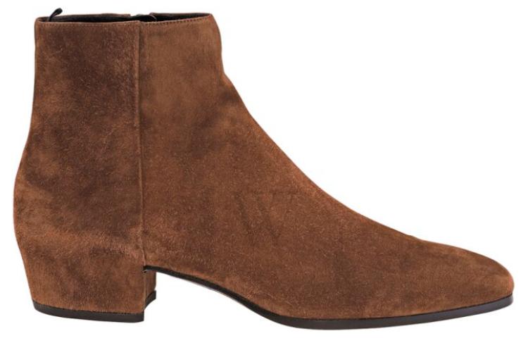 Order (W) Bota de Tobillo Saint Laurent 'Terciopelo Marrón' 5822670LI002330