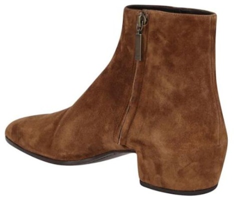 (W) Saint Laurent Sepatu Boot Ankle 'Velvet Brown' 5822670LI002330 Shop (W) Saint Laurent Sepatu Boot Ankle 'Velvet Brown' 5822670LI002330