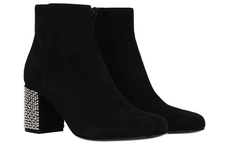 Lookbook (W) Saint Laurent Ankle Boots 'Suede Hitam' 447342C20001000
