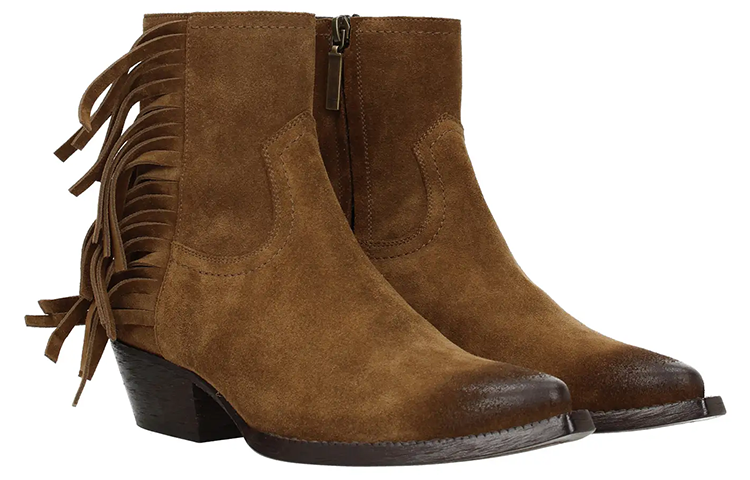 Order (W) 생 로랑 브라운 스웨이드 앵클 부츠 565591BT3002330