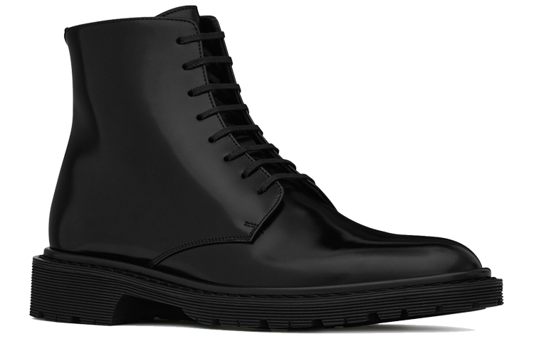 Lookbook (W) 圣罗兰 黑色漆皮军靴 6324121Y0001000