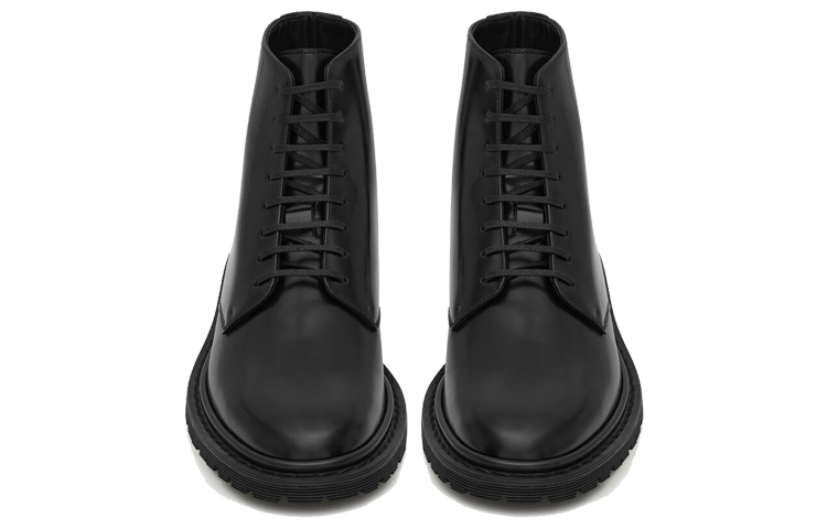 Shop (W) 圣罗兰 黑色漆皮军靴 6324121Y0001000