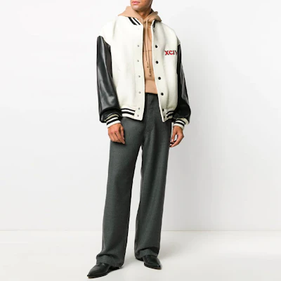 (W) Sudadera con Capucha Beige con Logo de Saint Laurent 632408YBQZ22173 Lookbook (W) Sudadera con Capucha Beige con Logo de Saint Laurent 632408YBQZ22173