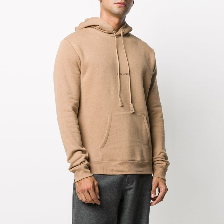 Shop (W) Sudadera con Capucha Beige con Logo de Saint Laurent 632408YBQZ22173