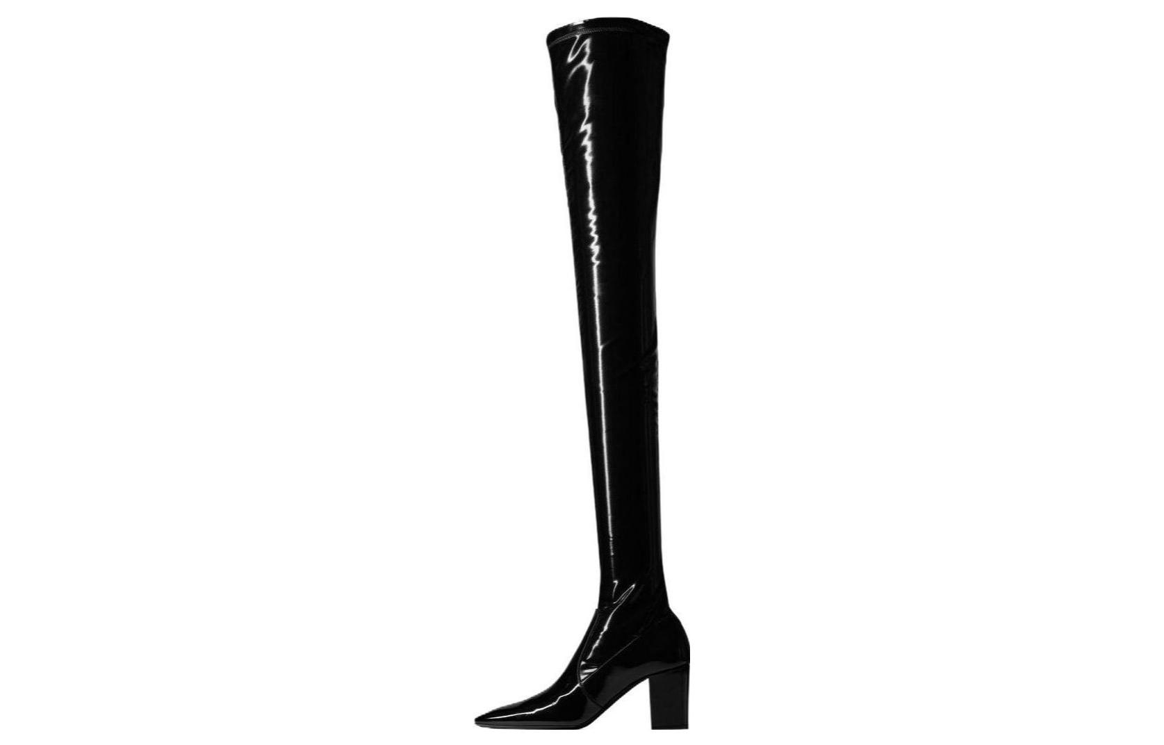 (Women) Saint Laurent Betty Over-The-Knee Boots 'Black Comfort Trend' 757025AAAQK1000
