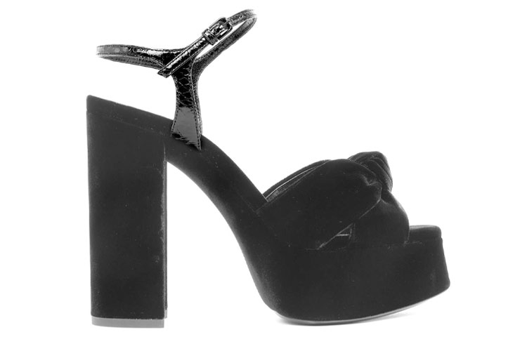 Order (W) Saint Laurent Bianca ''Zwarte Comfortabele Dikke Zool Modieuze Hoge Hakken'' 630630L0L701000
