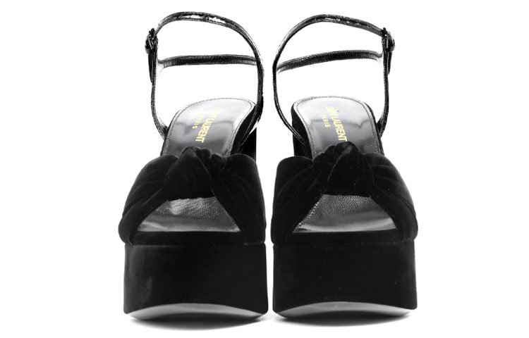 (W) Saint Laurent Bianca 'Black CMFT Thick Sole Fashion Casual High Heels' 圖 5