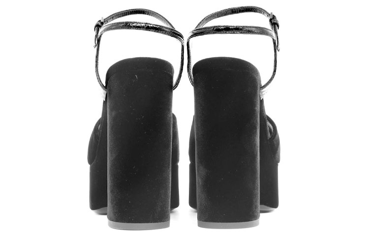 Details for (W) Saint Laurent Bianca ''Zwarte Comfortabele Dikke Zool Modieuze Hoge Hakken'' 630630L0L701000