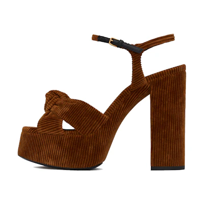 (W) Saint Laurent Bianca 'Corduroy Brown'