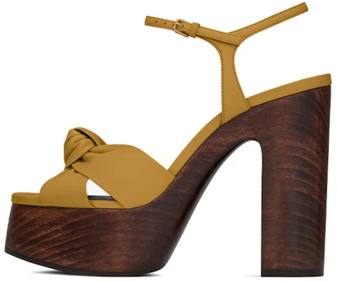 (W) Saint Laurent Bianca Sepatu Hak Tinggi 'Kulit Mulus Kuning' 6490872O5002850 Buy (W) Saint Laurent Bianca Sepatu Hak Tinggi 'Kulit Mulus Kuning' 6490872O5002850