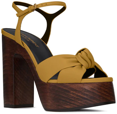 (W) Saint Laurent Bianca Sepatu Hak Tinggi 'Kulit Mulus Kuning' 6490872O5002850 Lookbook (W) Saint Laurent Bianca Sepatu Hak Tinggi 'Kulit Mulus Kuning' 6490872O5002850