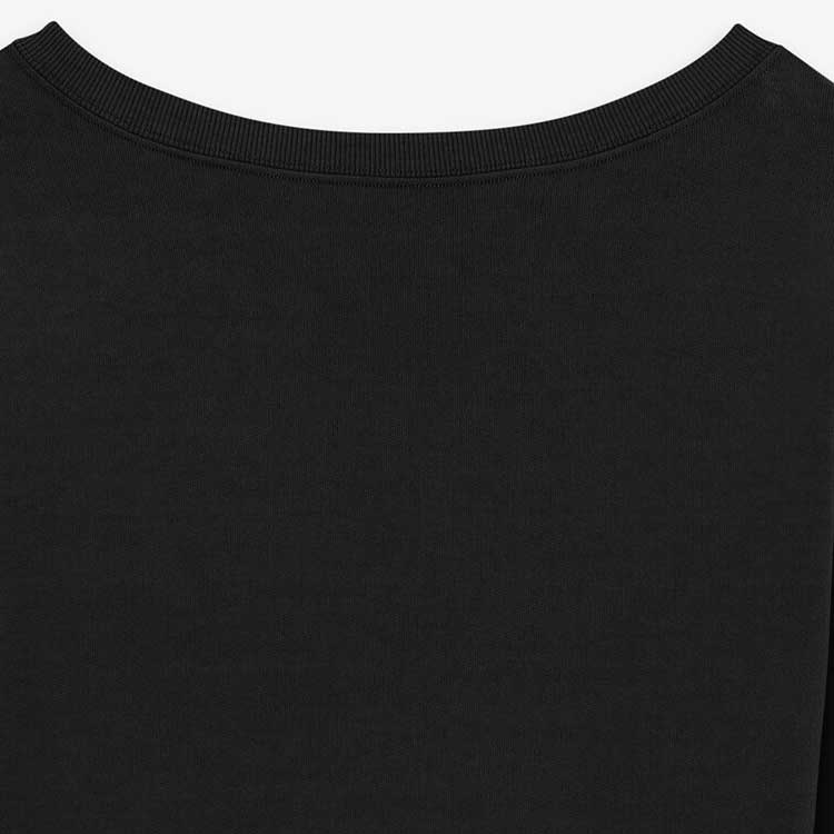 Purchase (W) 聖羅蘭黑色短版休閒圓領衛衣 SS24 770879Y36SW1000