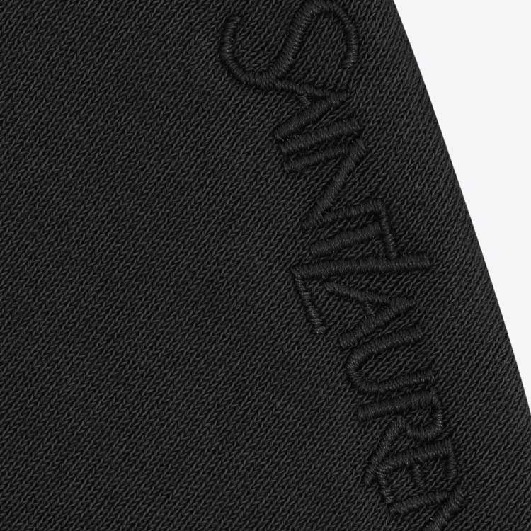 Details for (W) 聖羅蘭黑色短版休閒圓領衛衣 SS24 770879Y36SW1000