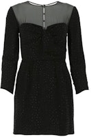 (Women) SAINT LAURENT Black Crystal Embellished A-Line Skirt. 632457Y103W1000 (Women) SAINT LAURENT Black Crystal Embellished A-Line Skirt. 632457Y103W1000