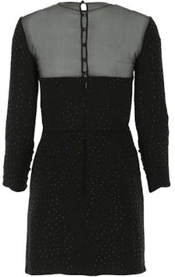 (W) SAINT LAURENT Rok A-Line Hitam dengan Kristal Berkilau. 632457Y103W1000 Lookbook (W) SAINT LAURENT Rok A-Line Hitam dengan Kristal Berkilau. 632457Y103W1000