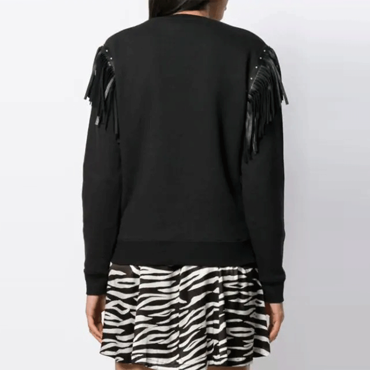 Purchase (W) 생로랑 블랙 프린지 후디 579035Y2TC21000