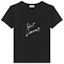 Buy (W) 圣罗兰黑色Logo圆领T恤 480335YB2IS9787