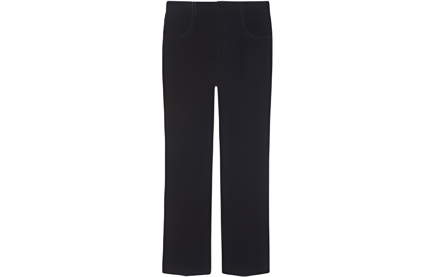 (Women) Saint Laurent Black Logo Cropped Casual Pants. 661358Y615W1000