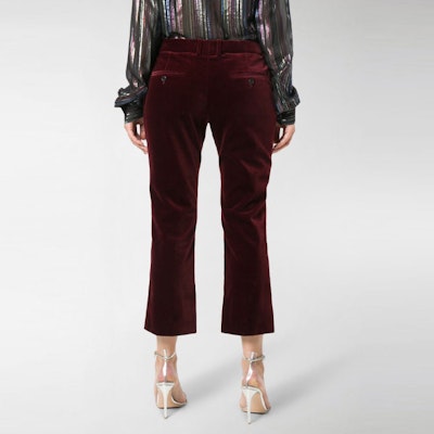 (W) SAINT LAURENT Pantalones Casuales Negros Rojos Slim-Fit Cortos con Presillas 532917Y615W6166 Purchase (W) SAINT LAURENT Pantalones Casuales Negros Rojos Slim-Fit Cortos con Presillas 532917Y615W6166