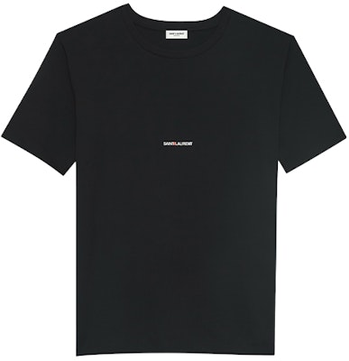 (W) 圣罗兰黑色常规版型圆领T恤 460876YB2DQ1000 Order (W) 圣罗兰黑色常规版型圆领T恤 460876YB2DQ1000