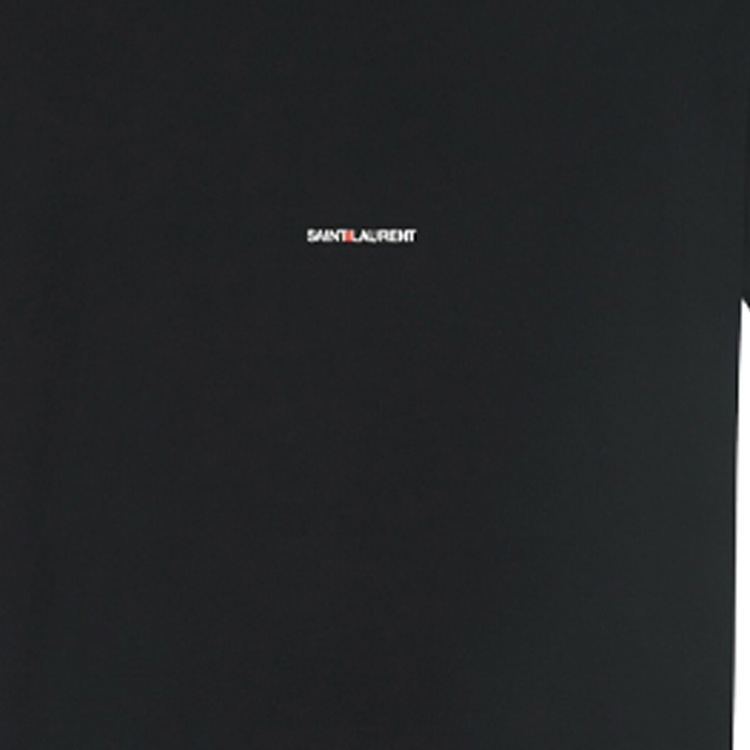 Cheap (W) 圣罗兰黑色常规版型圆领T恤 460876YB2DQ1000