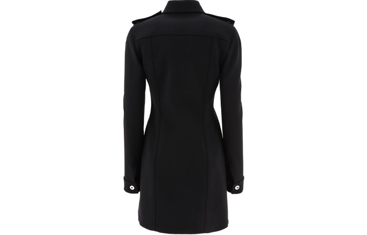 Lookbook (W) 聖羅蘭黑色蝴蝶結細節鈕扣外套 668517Y7D281000