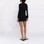 Purchase (Women) Saint Laurent Black Solid Buttoned Long Sleeve Straight Dress 658317Y288V1000