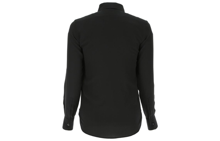 Lookbook (W) 聖羅蘭黑色長袖純色綢緞襯衫 395733Y100W1000