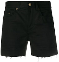 (Women) SAINT LAURENT Black Stretch Denim Shorts Casual Style 622118YO5001080 (Women) SAINT LAURENT Black Stretch Denim Shorts Casual Style 622118YO5001080