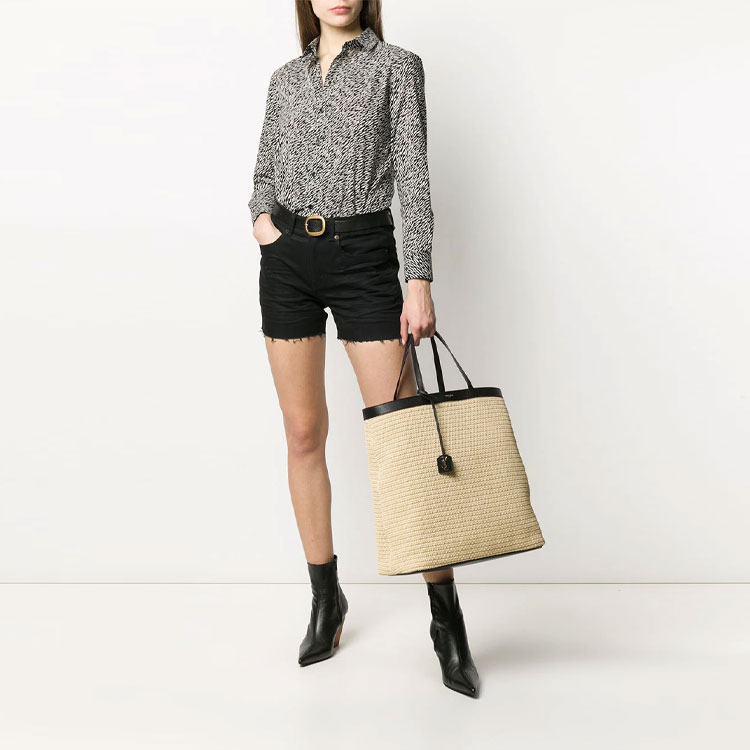 Shop (Women) SAINT LAURENT Black Stretch Denim Shorts Casual Style 622118YO5001080