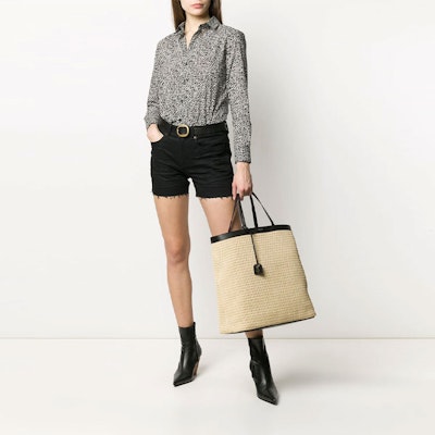 (W) SAINT LAURENT 黑色彈性牛仔短褲休閒風格 622118YO5001080 Shop (W) SAINT LAURENT 黑色彈性牛仔短褲休閒風格 622118YO5001080