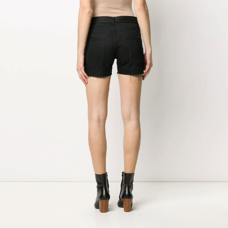 Purchase (Women) SAINT LAURENT Black Stretch Denim Shorts Casual Style 622118YO5001080