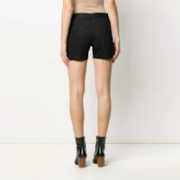 Purchase (W) SAINT LAURENT 黑色彈性牛仔短褲休閒風格 622118YO5001080