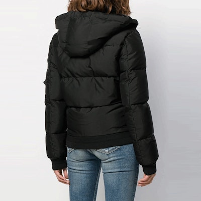 (W) 圣罗兰黑色冬季连帽羽绒夹克拉链外套. 587776Y983V1000 Purchase (W) 圣罗兰黑色冬季连帽羽绒夹克拉链外套. 587776Y983V1000